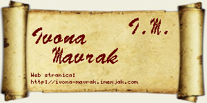 Ivona Mavrak vizit kartica